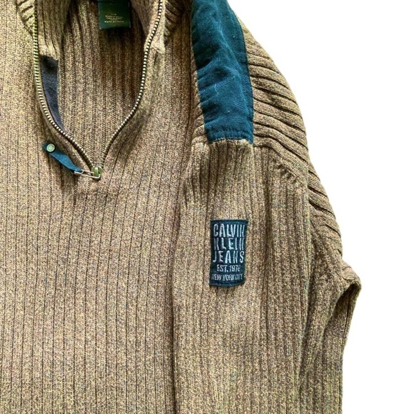 LIKE NEW CKJ Brown Zip Sweater - Picture 2 of 8